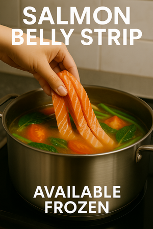 Salmon Belly Strips (Plain) 500g