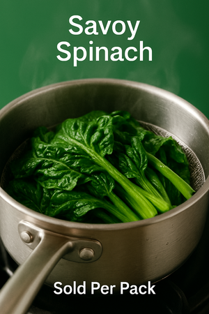 Savoy Spinach (sold per pack)