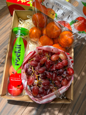 Gift Box Rockit Apples, Japan Mandarin Ponkan and Red Grapes