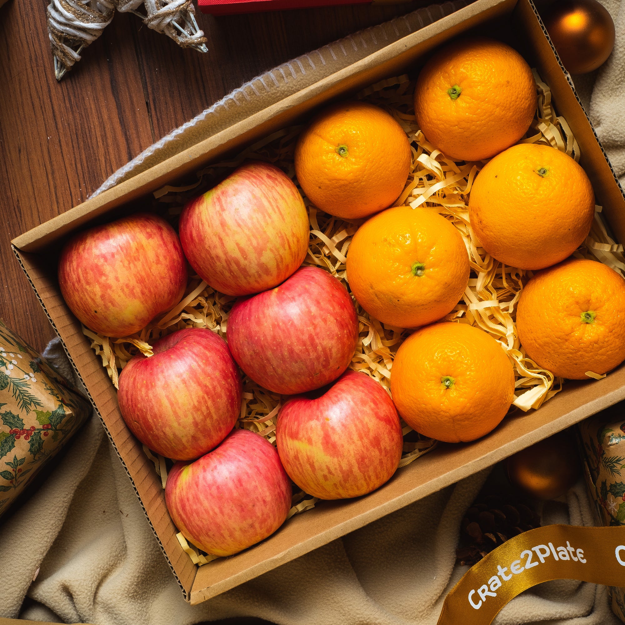 Gift Box Fuji Apples and Oranges