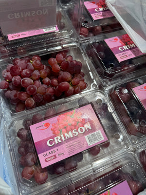 Premium Crimson Red Grapes Clamshell Pack