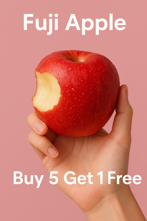 Fuji Apples Buy 5 + 1 Free
