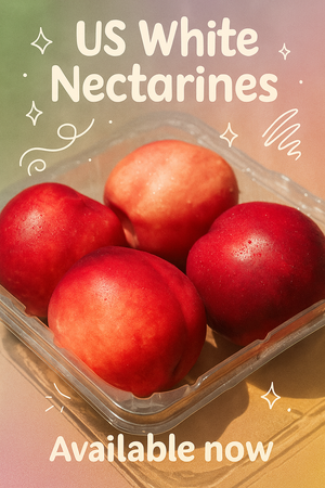 US White Nectarines Clamshell Pack