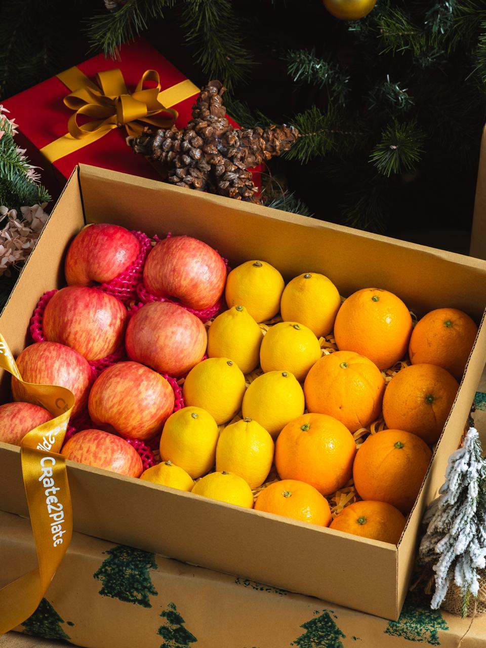 Bulk Gift Box Fuji Apples, Lemons, and Oranges. (Gift Box) 10+1 FREE