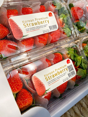Premium Korean Strawberries 330g (long container) By The Box (4packs)