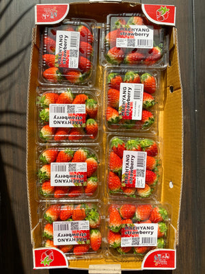 Korean Strawberries 250g By The Box (8 packs)