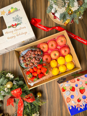 Gift Box Fuji Apples | Lemons | US Strawberries |  Red Seedless Grapes