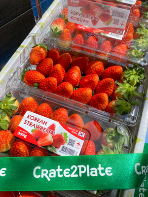 Premium Korean Strawberries 330g (Long Plastic Container)