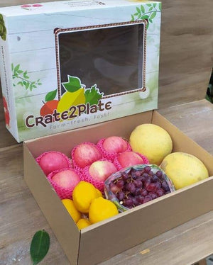 Gift Box Fuji Apples | Lemons | DVO Pomelo |  Red Seedless Grapes